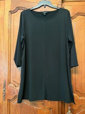 Alfani Black 3/4 Sleeve A-Line Tunic
